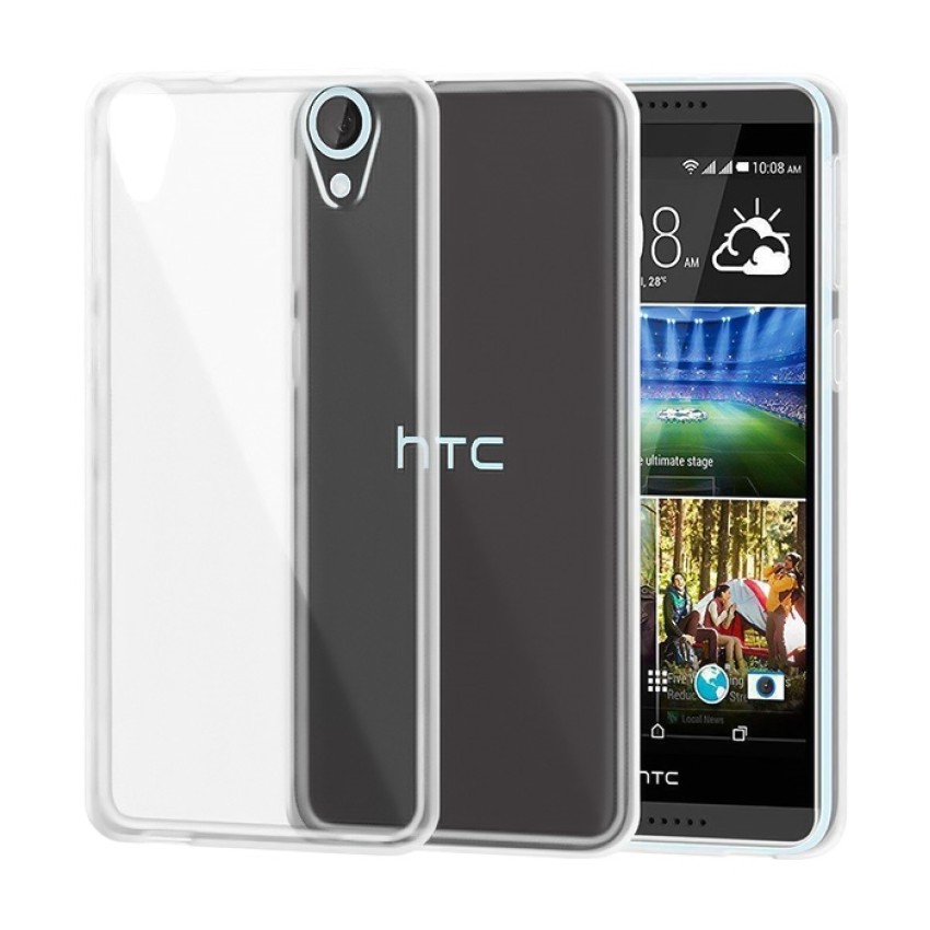 Θήκη Πλάτης Σιλικόνης Απλή για HTC Desire 820 - Χρώμα: Διάφανο