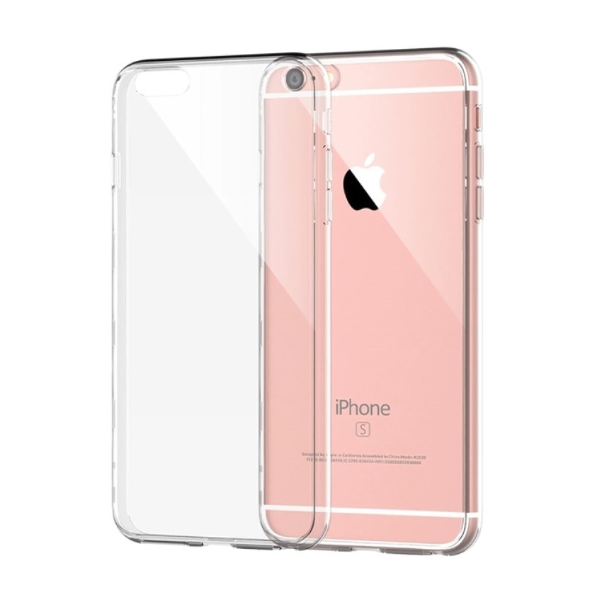 Θήκη Πλάτης Σιλικόνης Απλή για Apple iPhone 6/6s - Χρώμα: Διάφανο