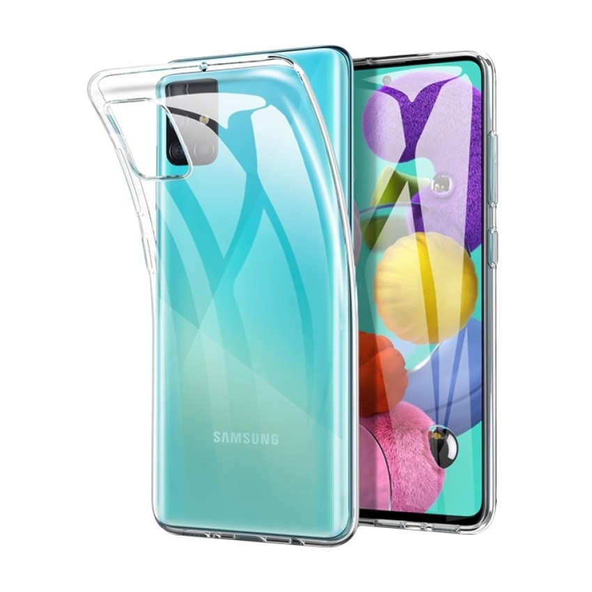 Θήκη Πλάτης Σιλικόνης Απλή για Samsung A515F Galaxy A51 - Χρώμα: Διάφανο