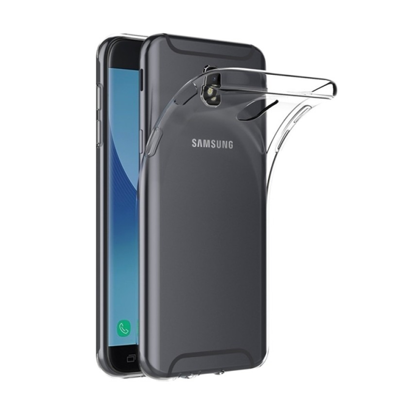 Θήκη Πλάτης Σιλικόνης Απλή για Samsung J730F Galaxy J7 2017 - Χρώμα: Διάφανο