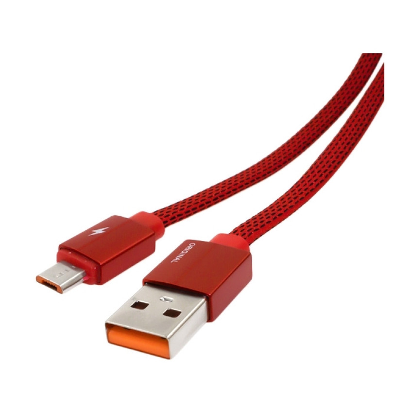 Καλώδιο Φόρτισης 1m Micro USB Braided Charging Cable - Χρώμα: Κόκκινο