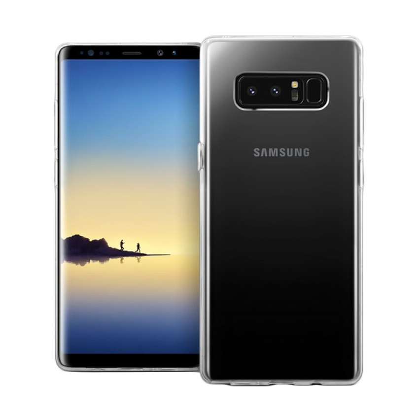 Θήκη Πλάτης Σιλικόνης Απλή για Samsung N950F Galaxy Note 8 - Χρώμα: Διάφανο