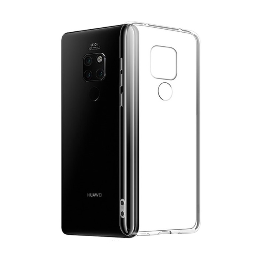 Θήκη Πλάτης Σιλικόνης Απλή για Huawei Mate 20 - Χρώμα: Διάφανο