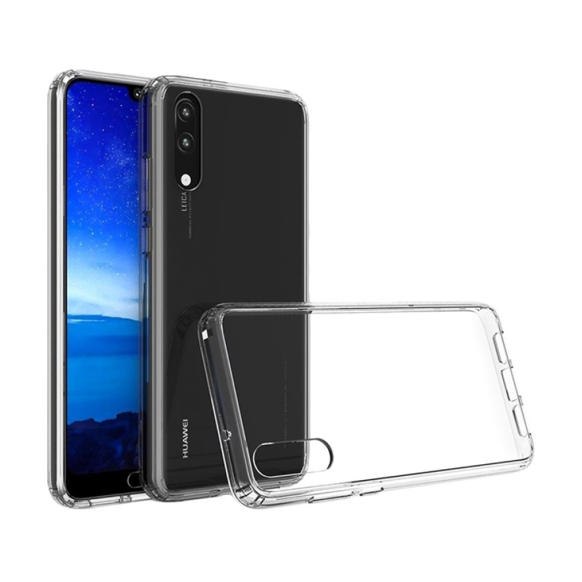 Θήκη Πλάτης Σιλικόνης Απλή για Huawei P20 - Χρώμα: Διάφανο