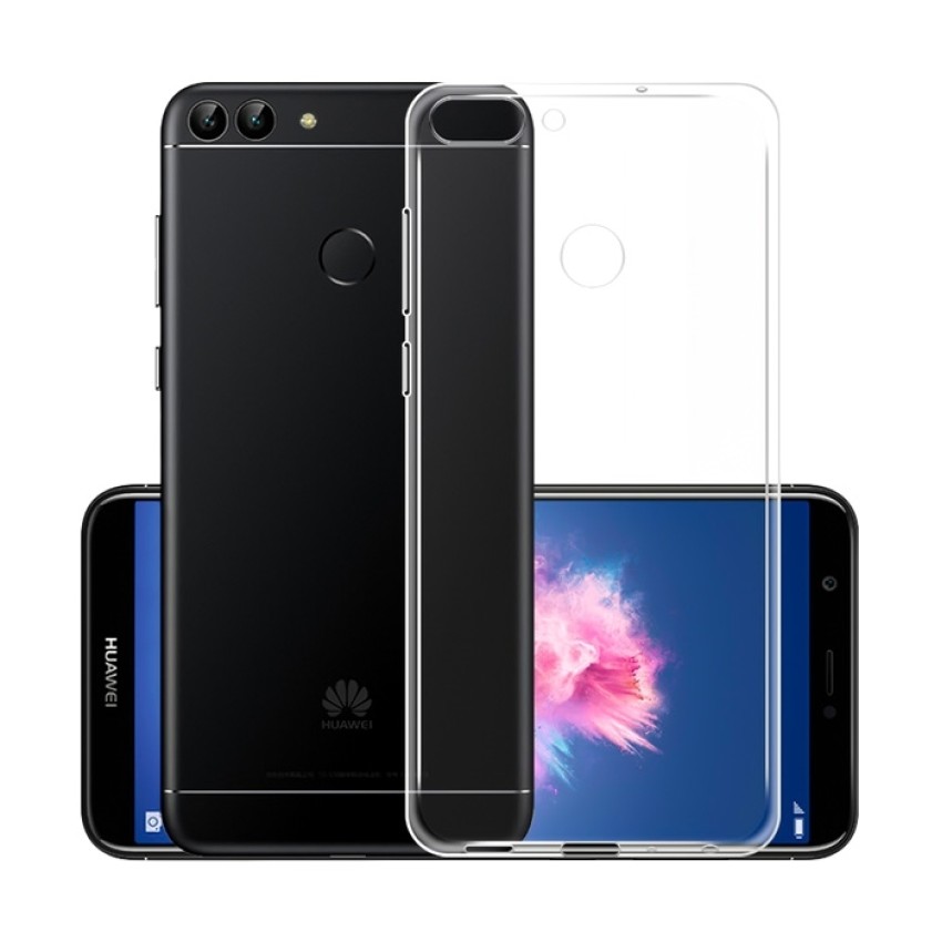 Θήκη Πλάτης Σιλικόνης Απλή για Huawei P Smart (2018) - Χρώμα: Διάφανο