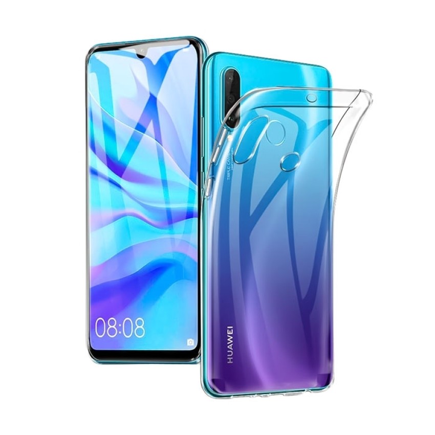 Θήκη Πλάτης Σιλικόνης Απλή για Huawei P30 Lite - Χρώμα: Διάφανο