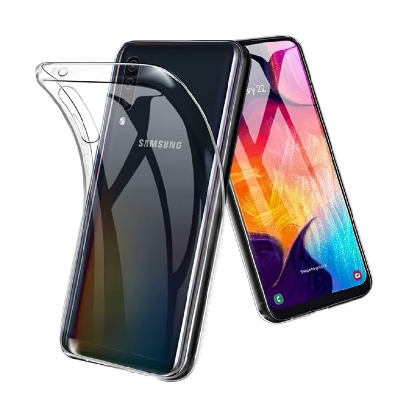 Θήκη Πλάτης Σιλικόνης Απλή για Samsung A505F Galaxy A50 - Χρώμα: Διάφανο