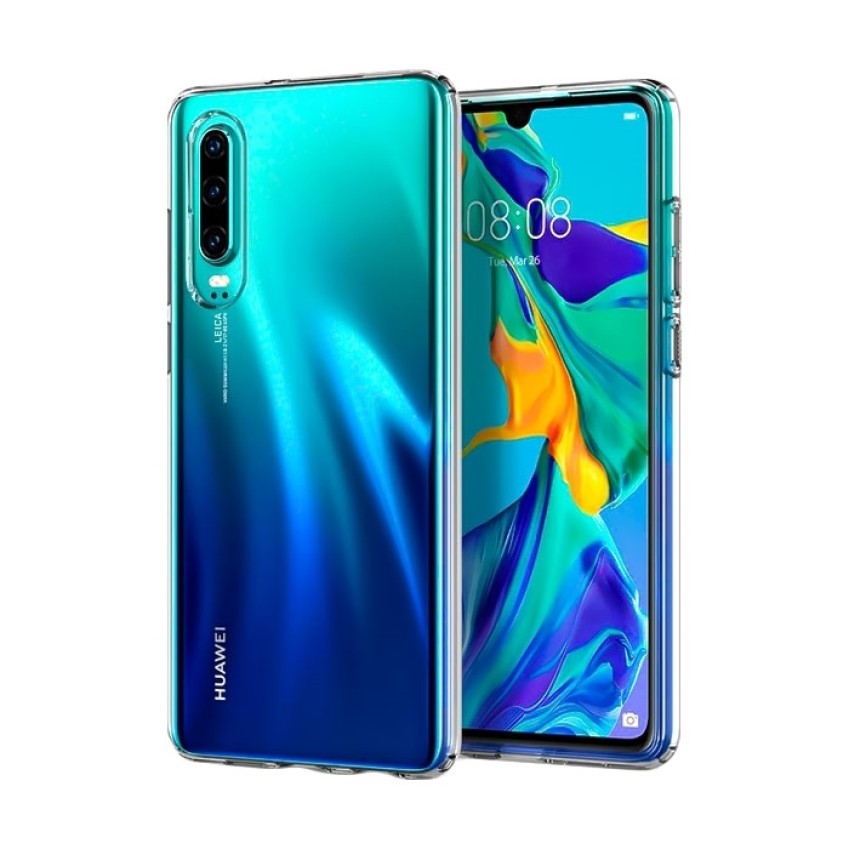 Θήκη Πλάτης Σιλικόνης Απλή για Huawei P30 - Χρώμα: Διάφανο