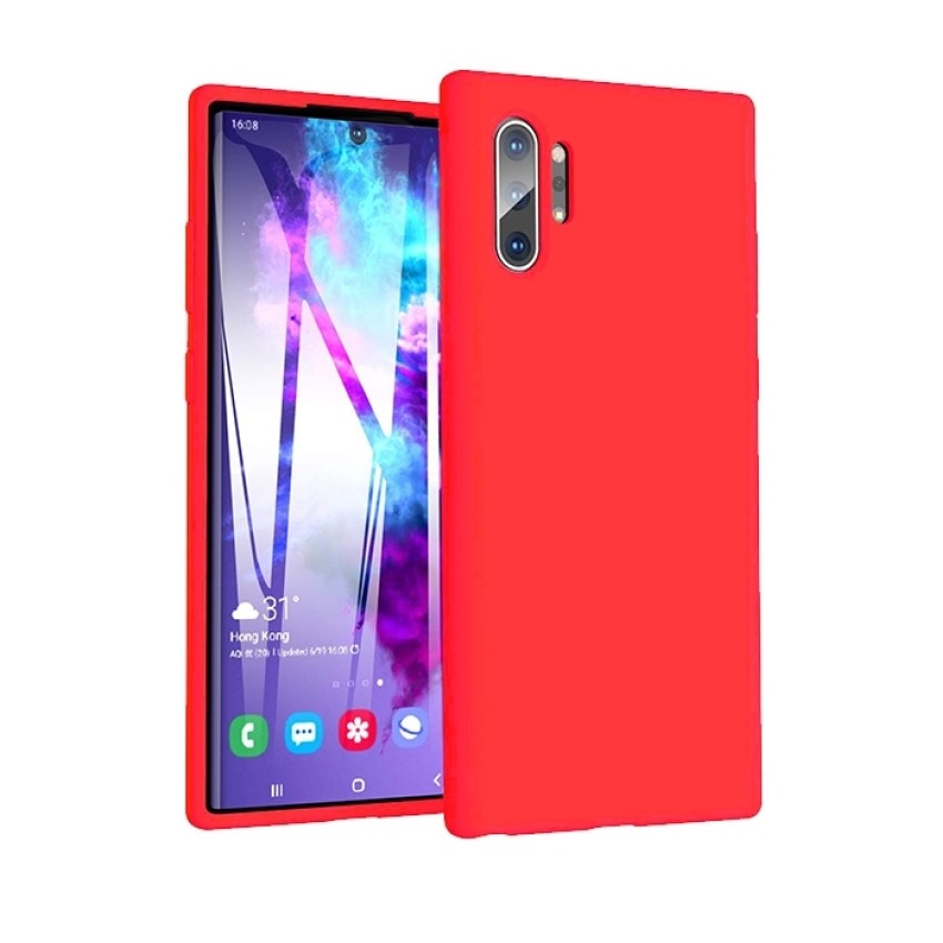 Θήκη Πλάτης Σιλικόνης Απλή για Samsung N975F Galaxy Note 10 Plus - Χρώμα: Κόκκινο