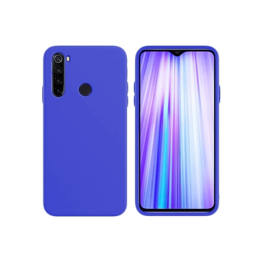 Θήκη Πλάτης Σιλικόνης Απλή για Xiaomi Redmi Note 8 - Χρώμα: Μπλε