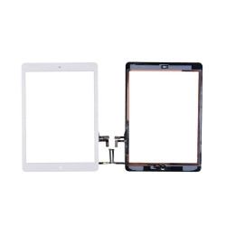Μηχανισμός αφής Touch Screen και Κεντρικό Κουμπί με Καλωδιοταινία για iPad Air A1474/A1475/A1476 - Χρώμα: Λευκό