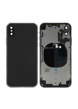 Πίσω Καπάκι και Μεσαίο Πλαίσιο Assembly (HOUSING) για Apple iPhone X - Χρώμα: Μαύρο