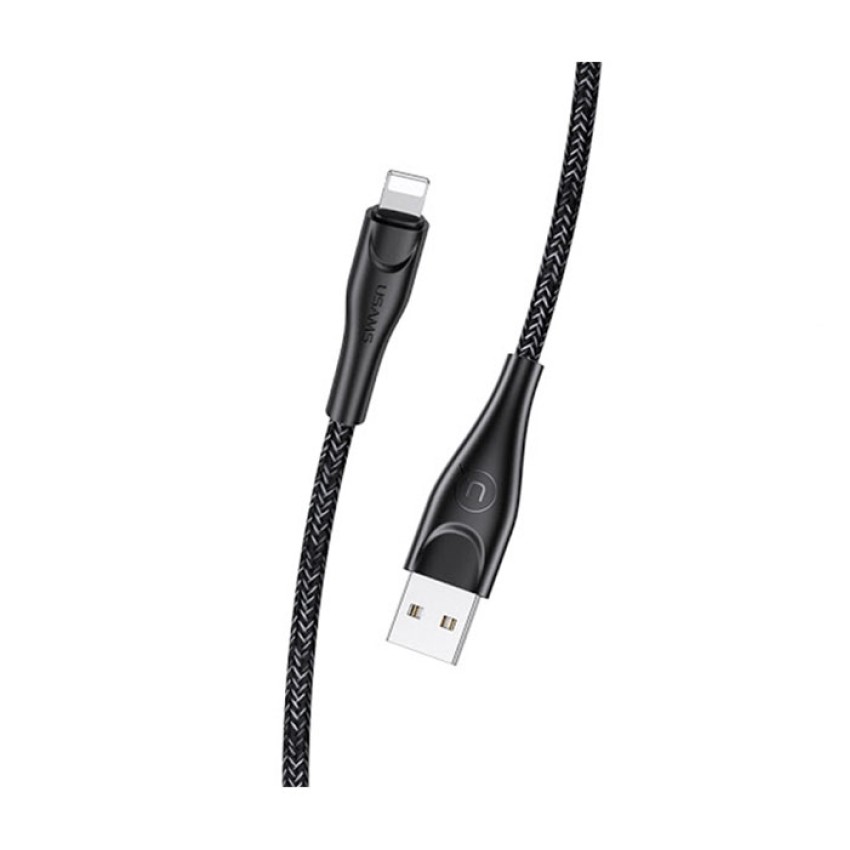 USAMS US-SJ394 U41 Καλώδιο Φόρτισης 2m Lightning Braided Data Charging Cable - Χρώμα: Μαύρο