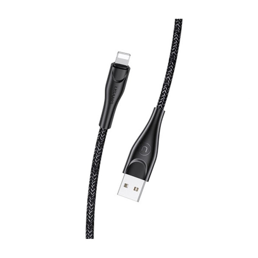 USAMS US-SJ397 U41 Καλώδιο Φόρτισης 3m Lightning Braided Data Charging Cable - Χρώμα: Μαύρο