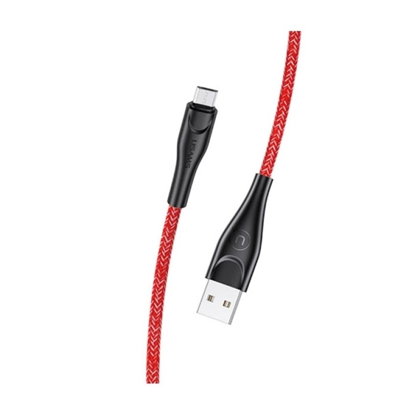 USAMS US-SJ399 U41 Καλώδιο Φόρτισης 3m Micro-USB Braided Data Charging Cable - Χρώμα: Κόκκινο