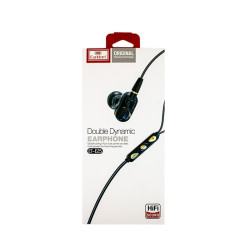 Earldom ET-E25 Double Dynamics EARPHONE - Color: Black