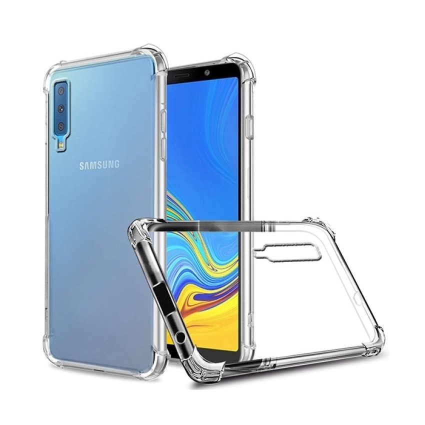 Θήκη Πλάτης Σιλικόνης Anti Shock για Samsung A750F Galaxy A7 2018 - Χρώμα: Διάφανο