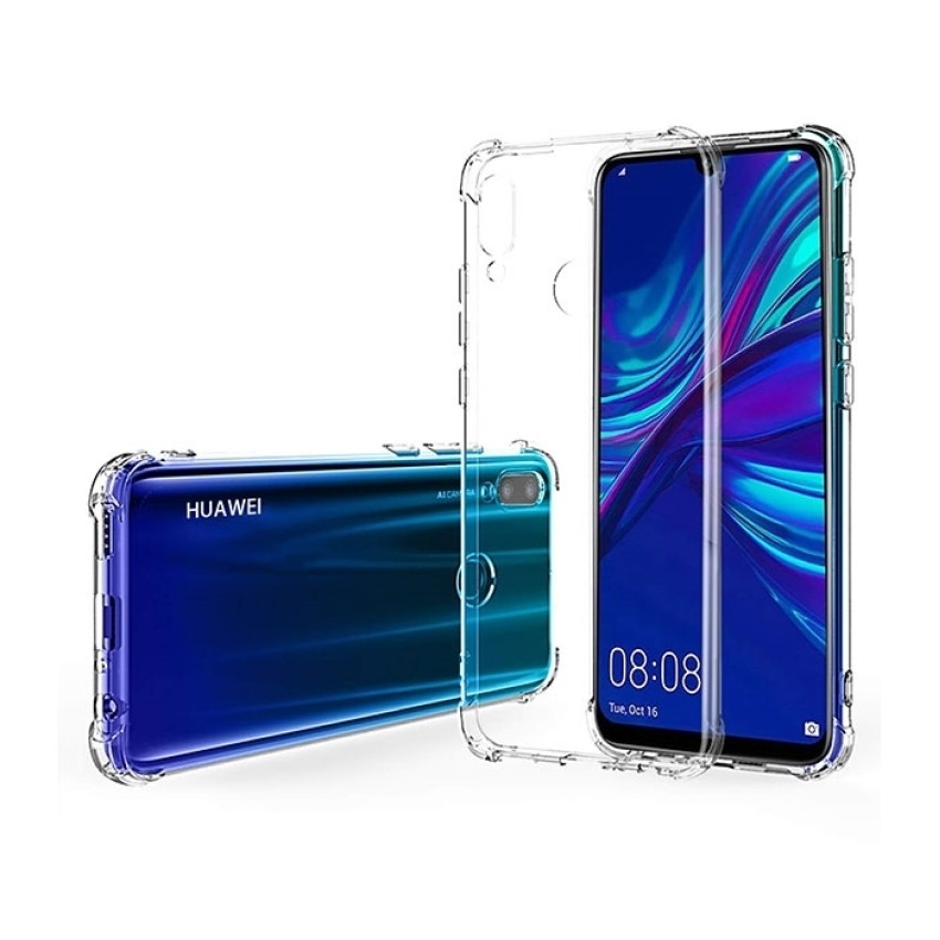 Θήκη Πλάτης Σιλικόνης Anti Shock για Huawei P Smart 2019/Honor 10 Lite - Χρώμα: Διάφανο