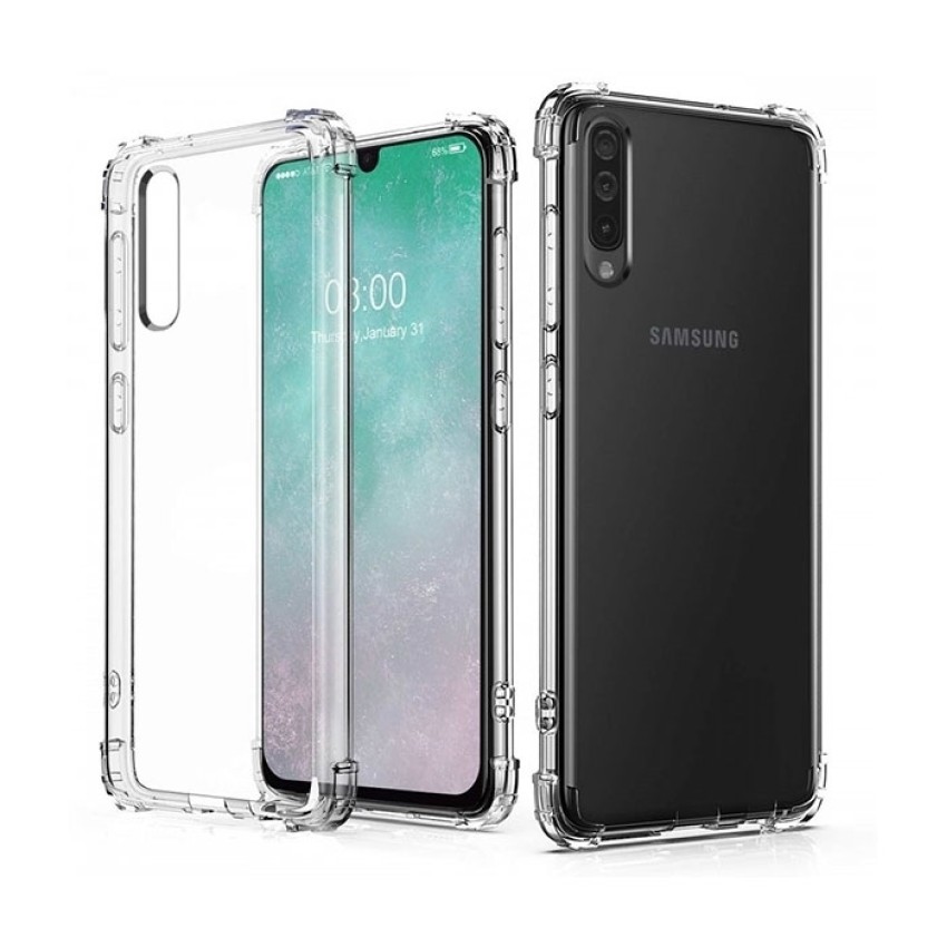 Θήκη Πλάτης Σιλικόνης Anti Shock για Samsung A515F Galaxy A51 - Χρώμα: Διάφανο