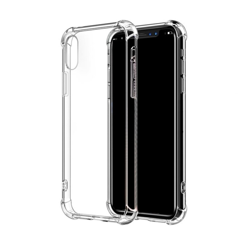 Θήκη Πλάτης Σιλικόνης Anti Shock για Apple iPhone X/XS - Χρώμα: Διάφανο