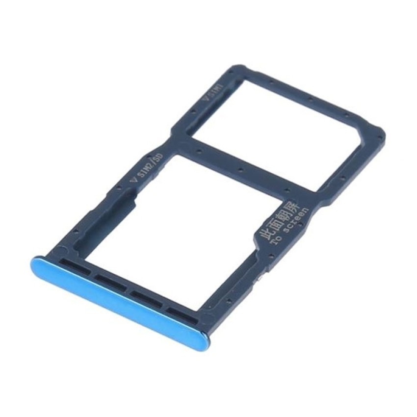 Γνήσια Υποδοχή Κάρτας Dual SIM και SD  (SIM Tray) για Huawei P30 Lite  - Χρώμα: Μπλε