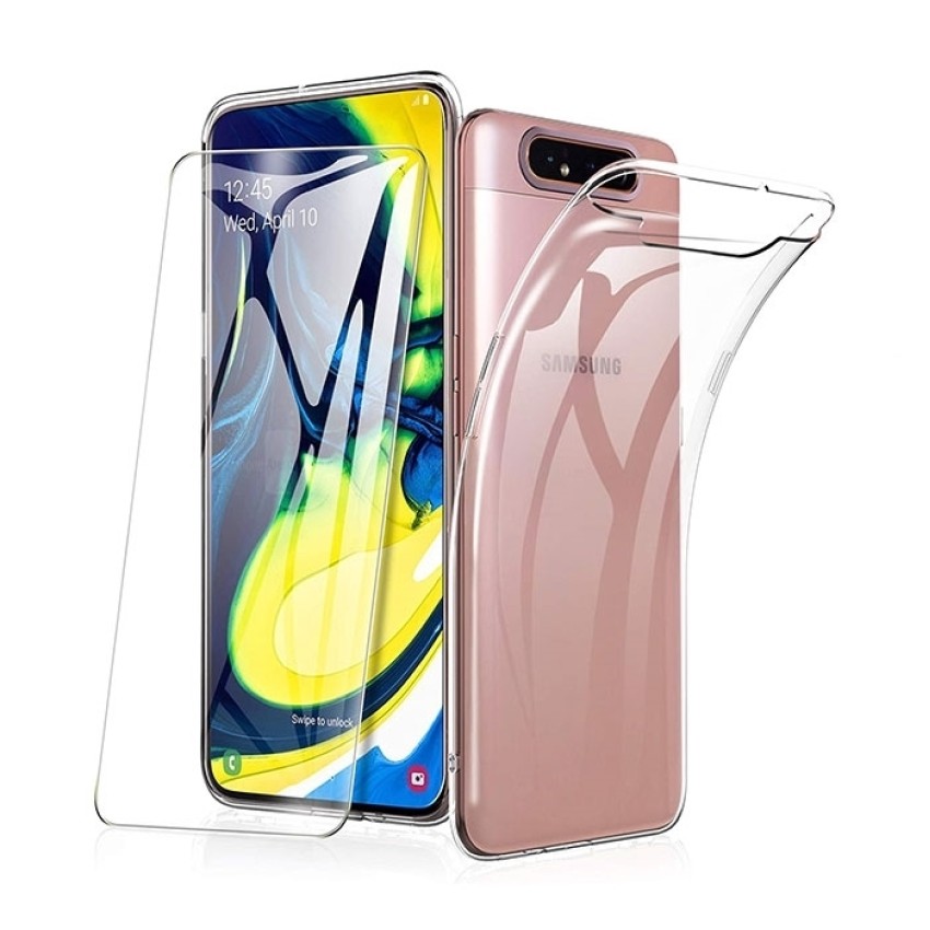 Θήκη Πλάτης Σιλικόνης Απλή για Samsung A805F / A905F Galaxy A80 / A90 - Χρώμα: Διάφανο