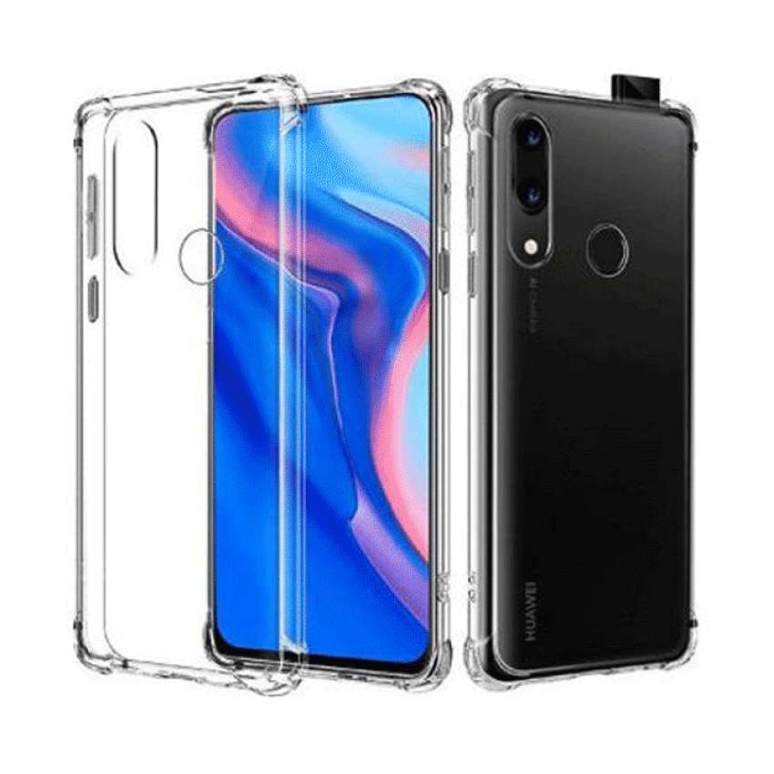 Θήκη Πλάτης Σιλικόνης Anti Shock για Huawei P Smart Z/Y9 Prime 2019 - Χρώμα: Διάφανο