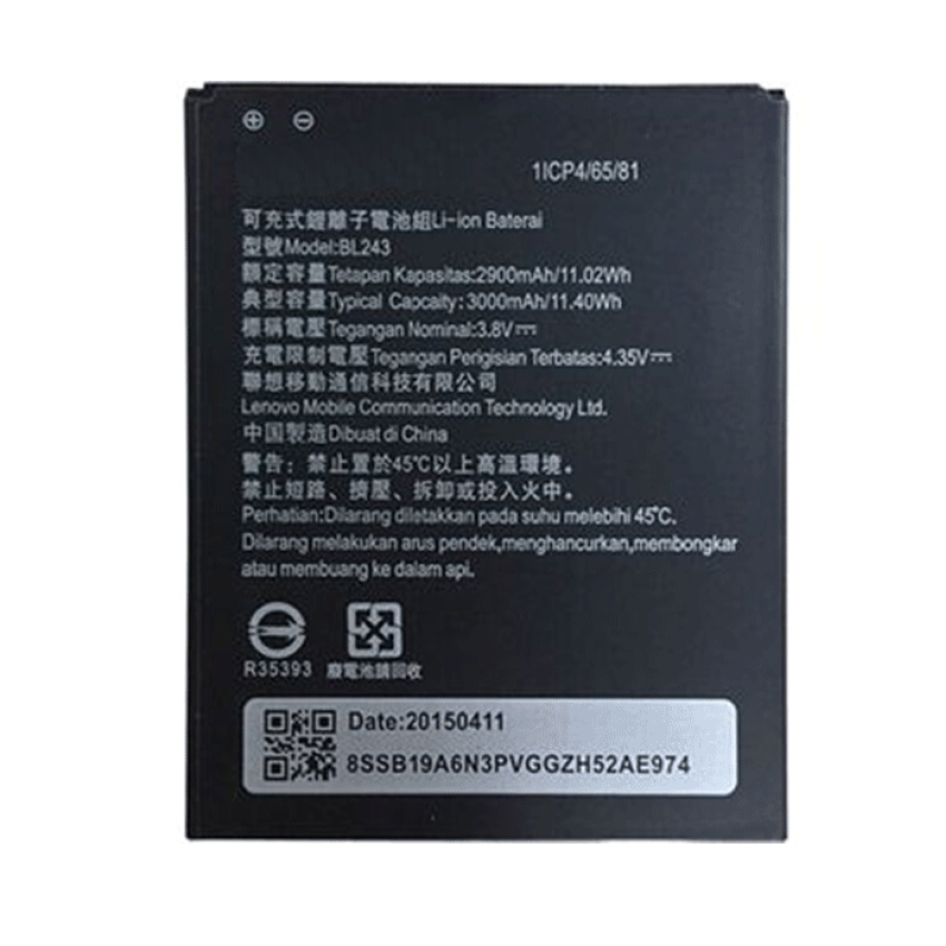 Μπαταρία Συμβατή με Lenovo BL243 για A7000/K3 Note/K50/S8/A7600 - 3000 mAh