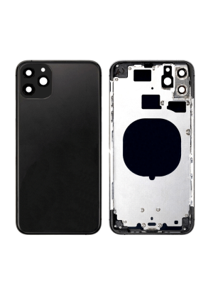 Πίσω Καπάκι με  Πλαίσιο (housing) για iPhone 11 - Χρώμα: Μαύρο