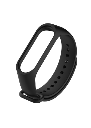 Λουράκι Σιλικόνης για  Xiaomi (Mi Band 3/Mi Smart Band 4) - Xρώμα: Mαύρο