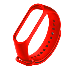 Silicon Strap for Xiaomi (Mi Band 3/Mi Smart Band 4) - Color: Red