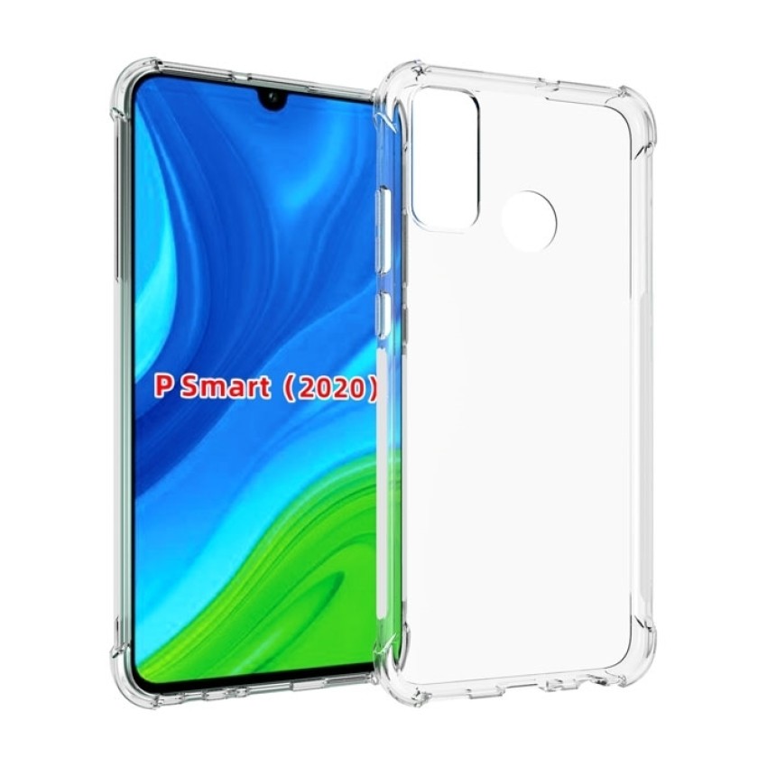 Θήκη Πλάτης Σιλικόνης Anti Shock για Huawei P Smart 2020 - Χρώμα: Διάφανο