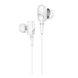Earldom ET-E25 Double Dynamics Earphones - Color: White