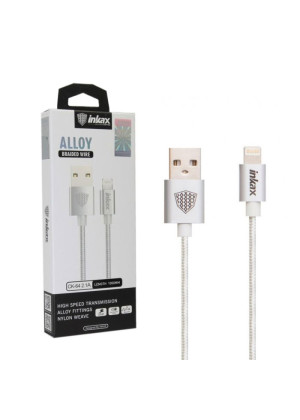 inkax- CK-64  Lightning USB 2.1Α Kαλώδιο Φόρτισης 1μ  - Χρώμα: Ασημί