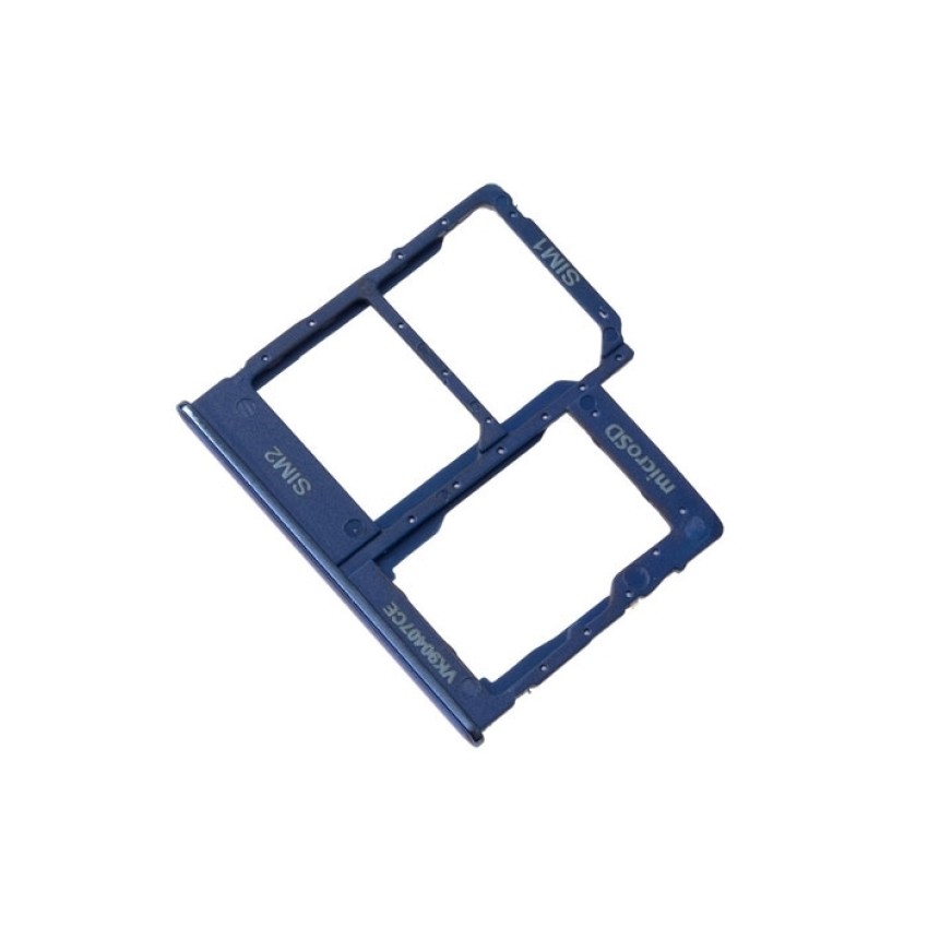 Γνήσια Υποδοχή Κάρτας Dual SIM και SD (SIM Tray Card Holder) για Samsung Galaxy A40 A405 GH98-44303C - Χρώμα: Μπλε