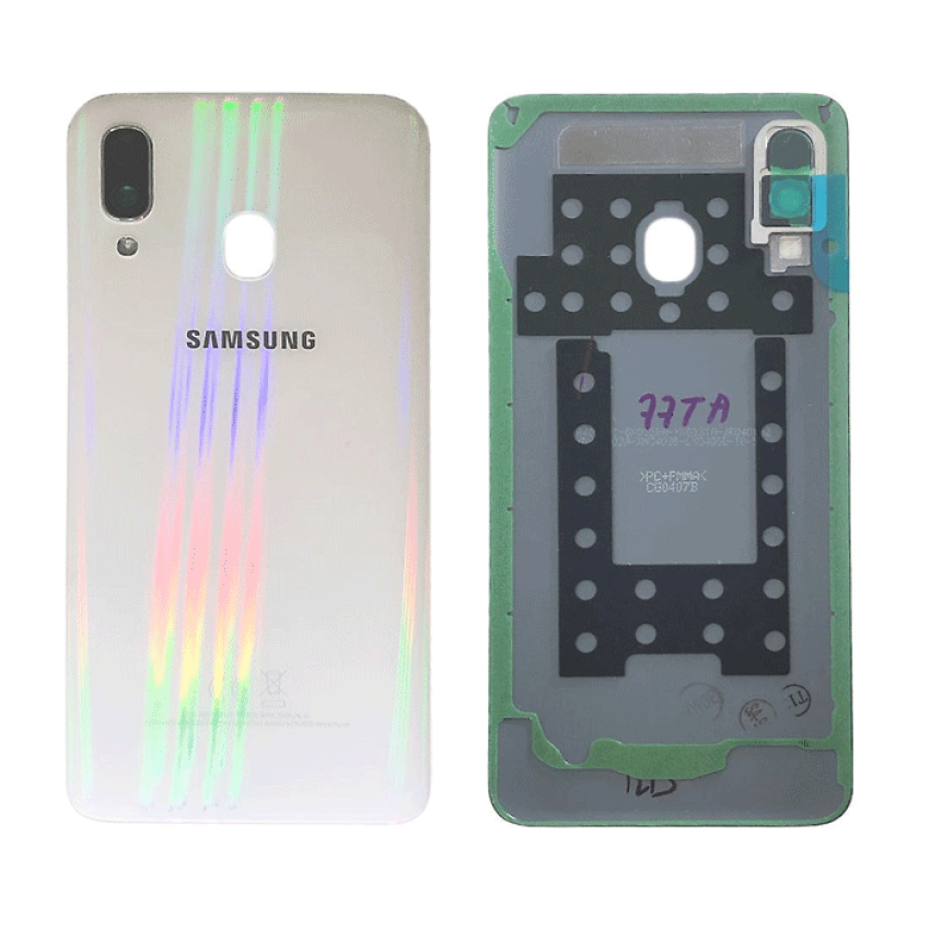 Γνήσιο Πίσω Καπάκι με Τζαμάκι Κάμερας για Samsung Galaxy A40 A405F GH82-19406B - Χρώμα: Λευκό