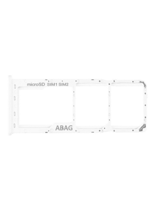 Γνήσια Υποδοχή Κάρτας Dual SIM και SD (SIM Tray Card Holder) για Samsung Galaxy A21S A217F GH98-45392B - Χρώμα: Λευκό