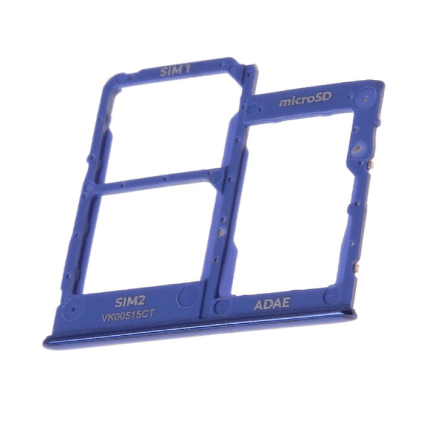 Γνήσια Υποδοχή Κάρτας Dual SIM και SD (SIM Tray Card Holder) για Samsung Galaxy A41 A415F GH98-45275D - Χρώμα: Μπλε