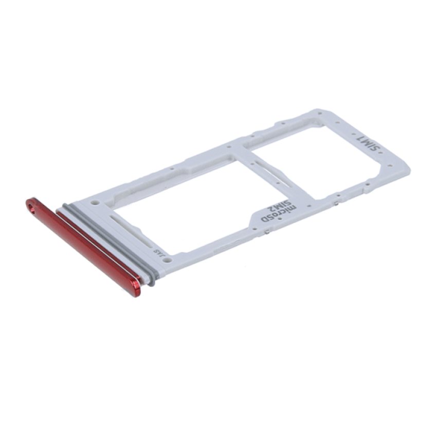 Γνήσια Υποδοχή Κάρτας Dual SIM και SD (SIM Tray Card Holder) για Samsung Galaxy Note 10 Lite N770F GH98-45189C - Χρώμα: Κόκκινο