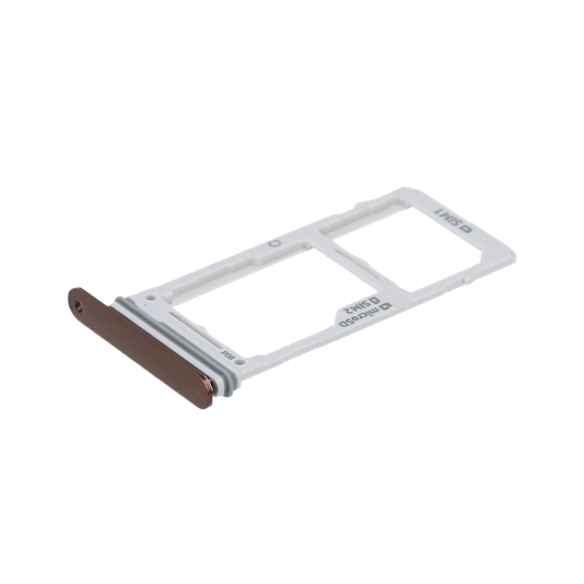 Γνήσια Υποδοχή Κάρτας Dual SIM και SD (SIM Tray Card Holder) για Samsung Galaxy Note 9 N960F GH98-42940D - Χρώμα: Καφέ