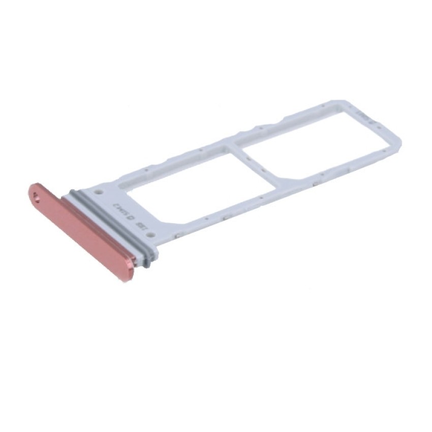 Γνήσια Υποδοχή Κάρτας Dual SIM και SD (SIM Tray Card Holder) για Samsung Galaxy Note 10 N970F GH98-44525F - Χρώμα: Ροζ