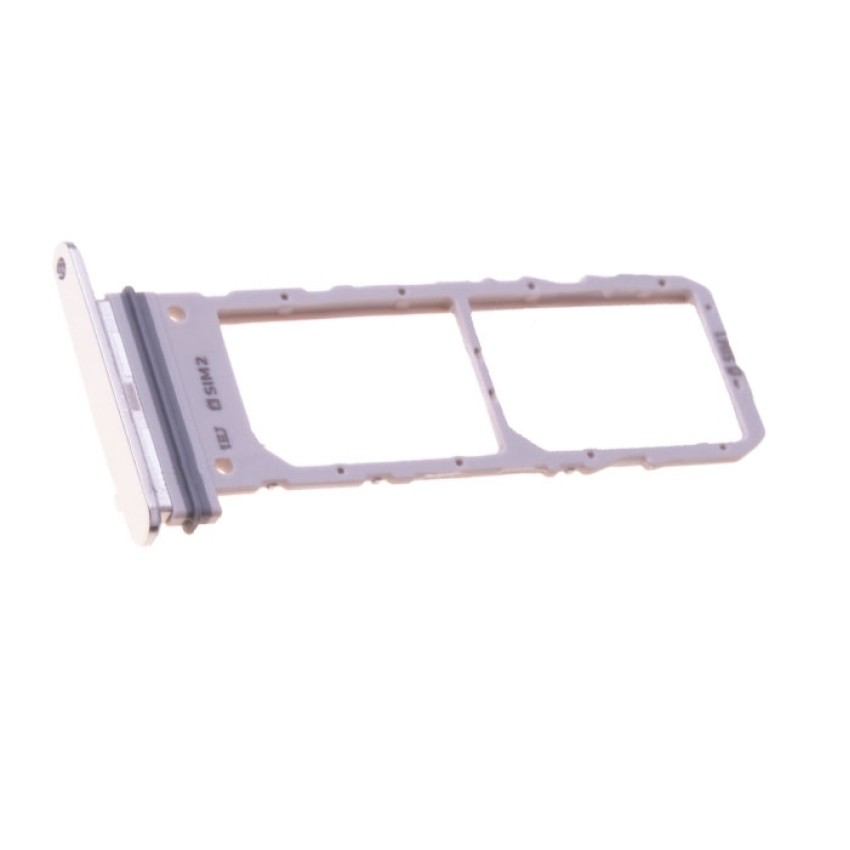 Γνήσια Υποδοχή Κάρτας Dual SIM και SD (SIM Tray Card Holder) για Samsung Galaxy Note 10 N970F GH98-44525B - Χρώμα: Λευκό