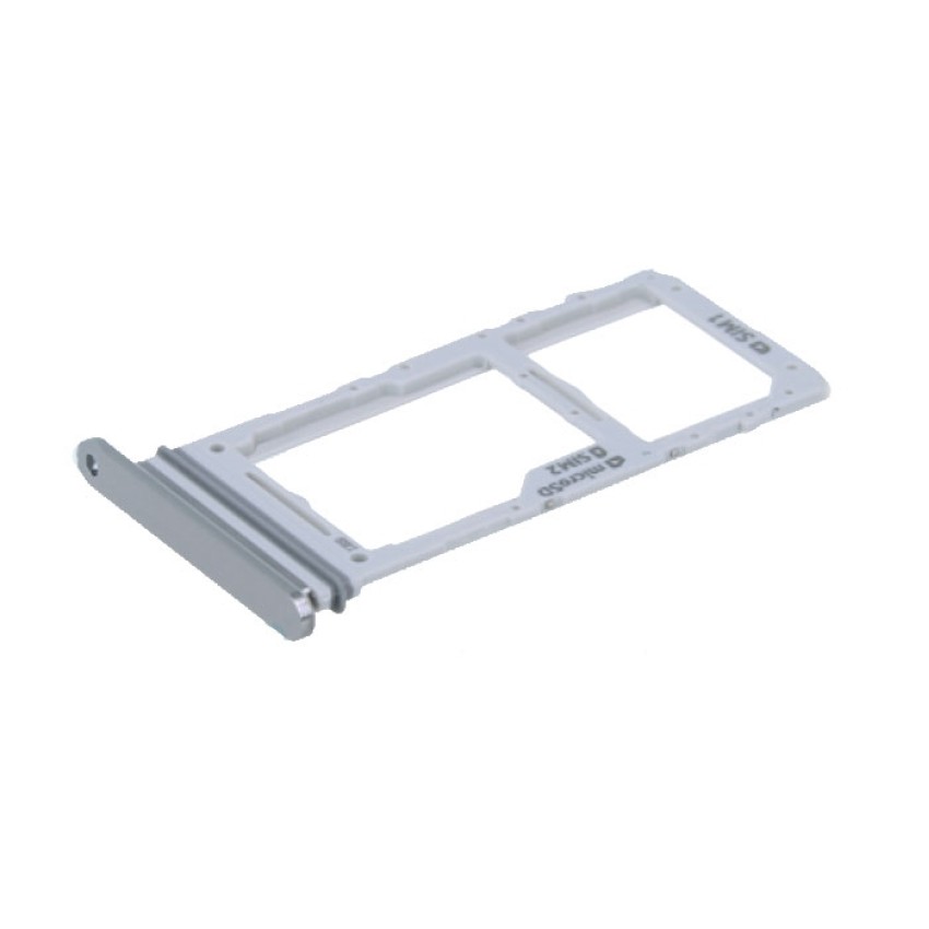 Γνήσια Υποδοχή Κάρτας Dual SIM και SD (SIM Tray Card Holder) για Samsung Galaxy Note 10 Plus N975F GH98-44506C - Χρώμα: Ασημί