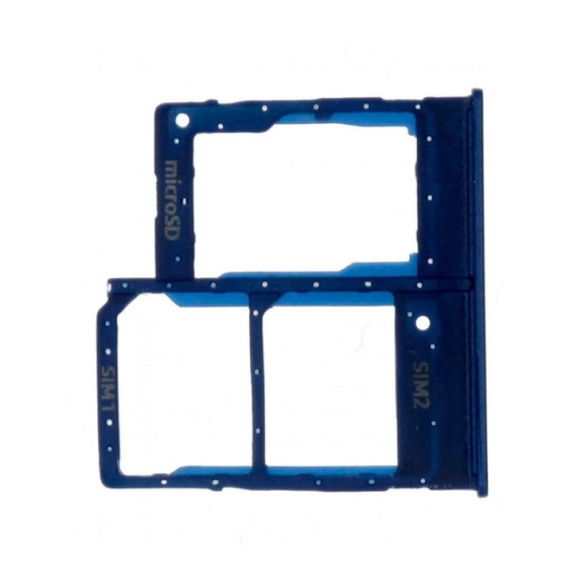 Γνήσια Υποδοχή Κάρτας Dual SIM και SD (SIM Tray Card Holder) για Samsung Galaxy A20e A202F GH98-44377C - Χρώμα: Μπλε