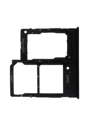 Γνήσια Υποδοχή Κάρτας Dual SIM και SD (SIM Tray Card Holder) για Samsung Galaxy A20e A202F GH98-44377A - Χρώμα: Μαύρο