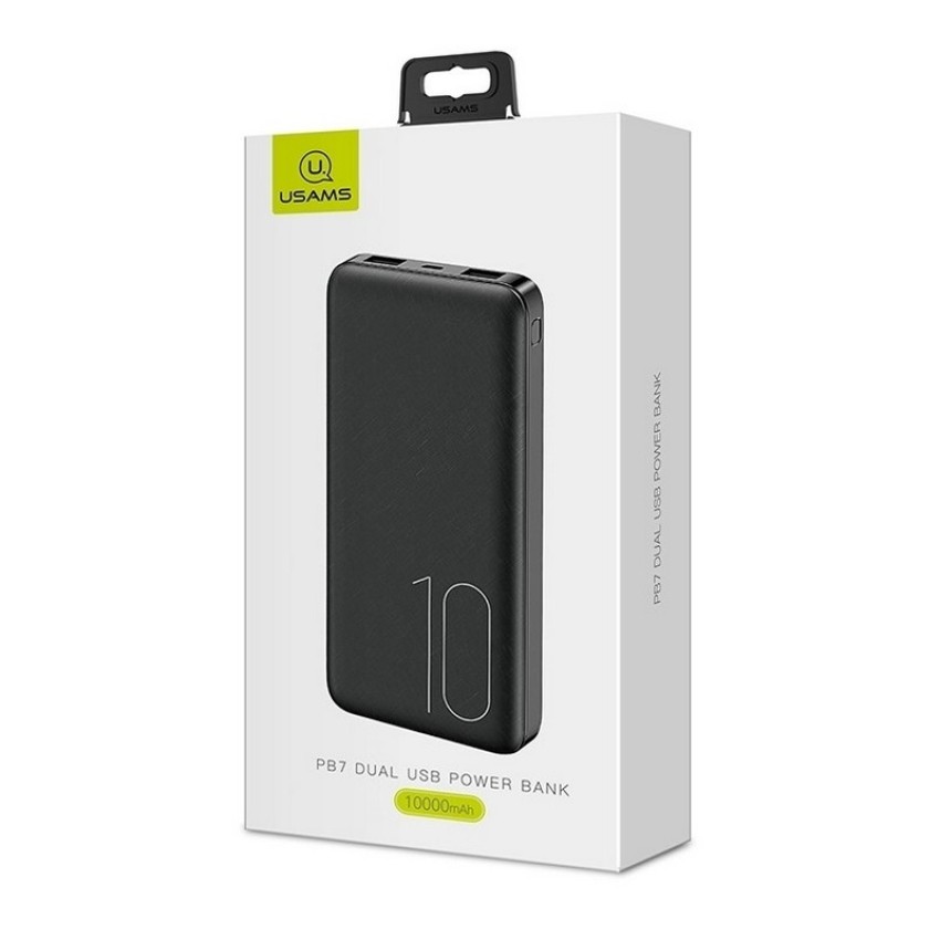 Power Bank USAMS US-CD63 Φορητός Φορτιστής 10000mAh - Χρώμα: Μαύρο