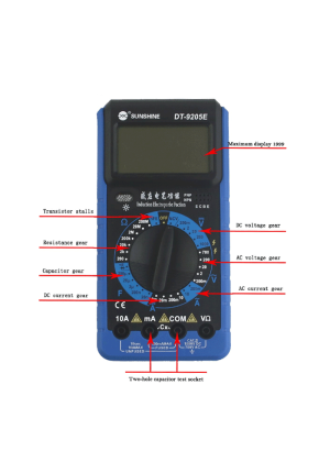 SUNSHINE DT-9205E Ψηφιακό πολύμετρο / Digital Multimeter