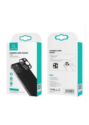 Usams Full Cover Full Glue Tζαμάκι Προστασίας Πίσω Κάμερας για Apple iPhone 12 Pro - Χρώμα: Χρυσό