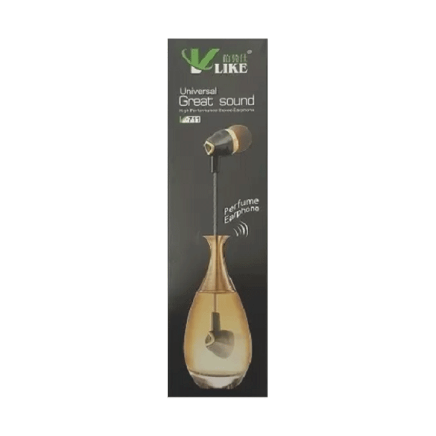 Vlike V-711 Handsfree Earphones Perfume Ακουστικά με Άρωμα & 3.5mm Jack - Χρώμα: Aσημί