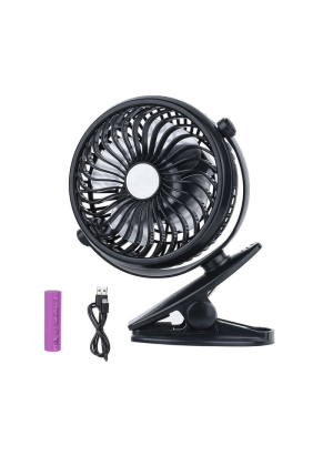 Andowl JC-01 Ανεμηστηρας με Clip / Mini Splint Fan - Χρώμα: Mαύρο